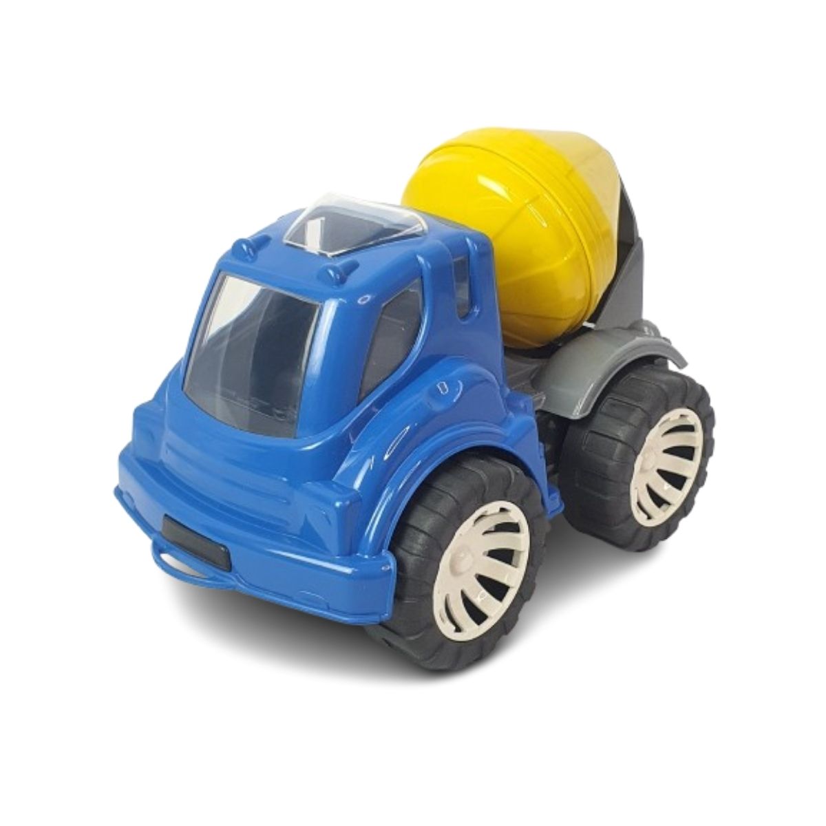 Brinquedo Caminhão Betoneira Azul Com Amarelo - Smiling Kids Brinquedo Caminhão Betoneira Azul Com Amarelo - Smiling Kids